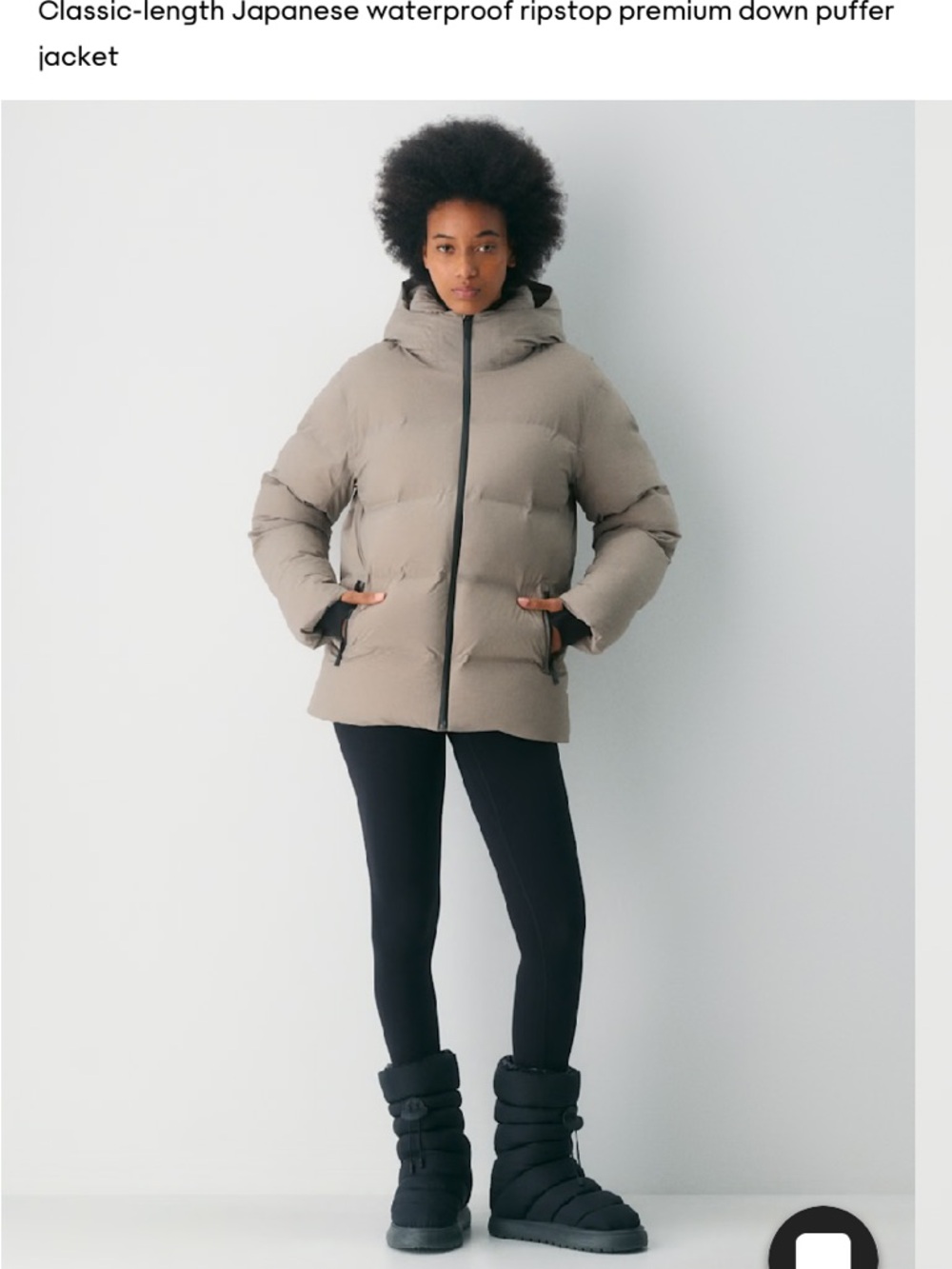Aritzia The Super Puff 2 o Rainstop Jacket in ModernTaupe Size S